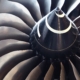 Close Up Of The Propeller Of A Jet Aeroplane Engine
